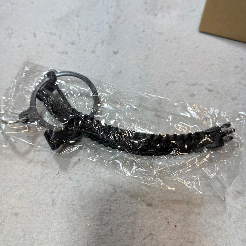 Unbranded Paracord Keychain Lanyard Unisex OS Black Like New Tactical EDC Buckle